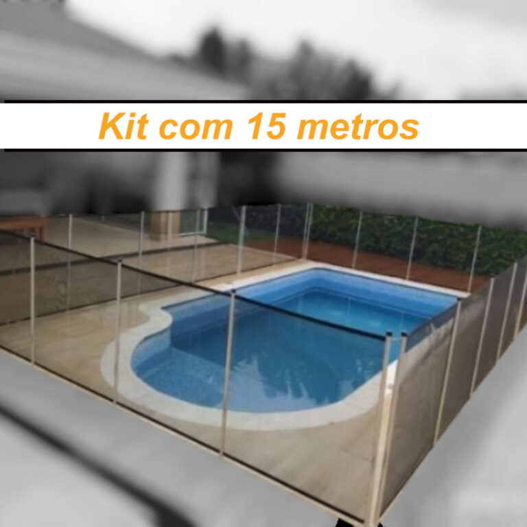 cerca de protecao removivel para piscina 15 metros