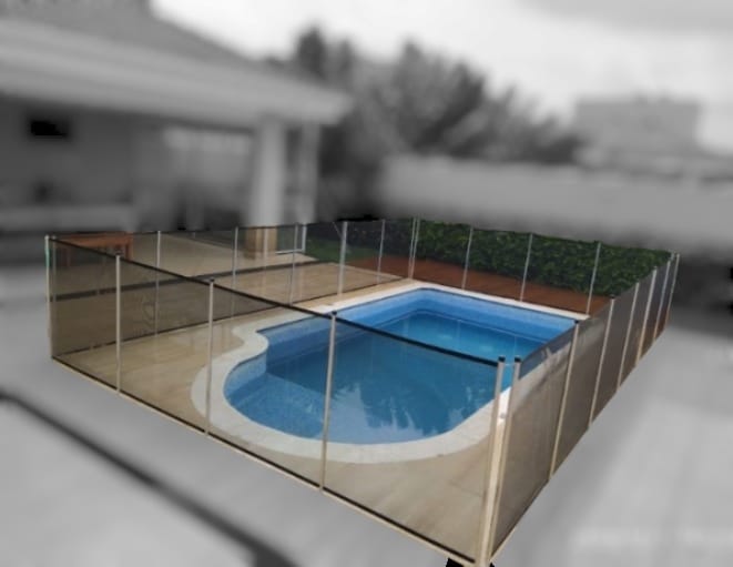 cerca de protecao removivel para piscina 6 metros