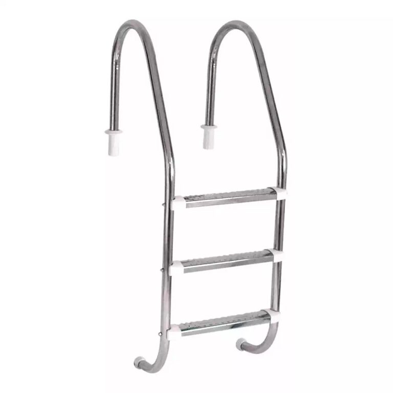 escada 3 degraus para piscina inox 304 com ponteira ABS
