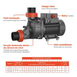 motobomba de hidromassagem lepono