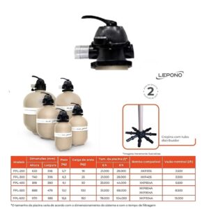 filtro para piscina lepono fpl